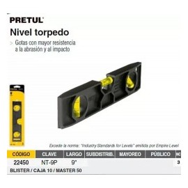 NIVEL TORPEDO 9 PLG-22450/PRETUL