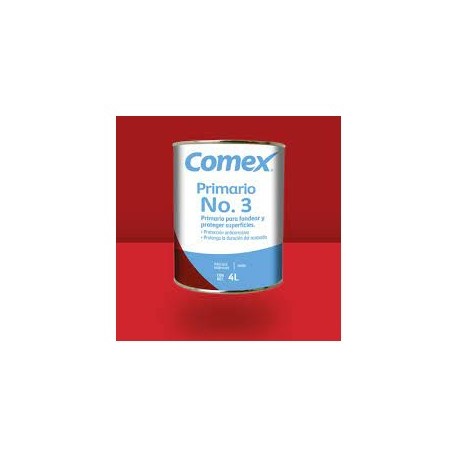 COMEX PRIMARIO NUMERO 3 ROJO OXIDO 4 LITROS