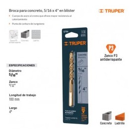 TRUPER BROCA CONCRETO 5/16" X 4"